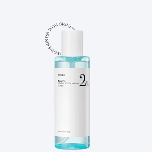 Anua BHA 2% Gentle Exfoliating Toner 150 ml curăță porii în profunzime și previne apariția coșurilor. Toner coreean ideal pentru ten mixt, gras sau acneic.
