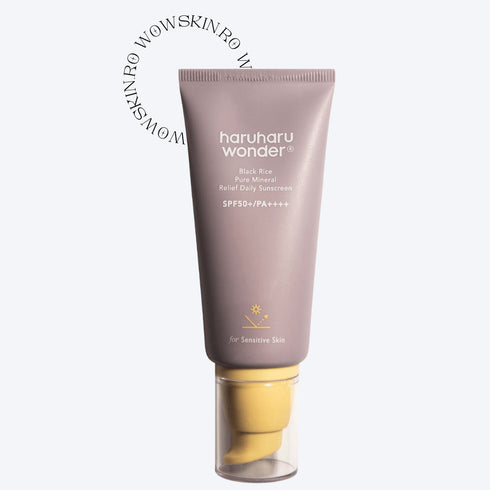 Black Rice Pure Mineral Relief Daily Sunscreen SPF50+/PA++++ - WowSkin Romania