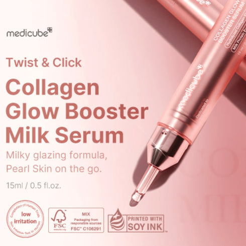 Redă fermitatea și luminozitatea pielii cu Medicube Collagen Glow Booster Serum! Ser concentrat cu colagen ce hidratează și estompează ridurile pentru un ten tânăr și radiant. wowskin.ro