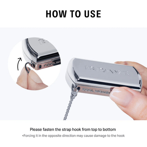 BRAYE Lip Sleek Multi Strap BOLD LONG – oțel chirurgical, accesoriu statement pentru geantă crossbody