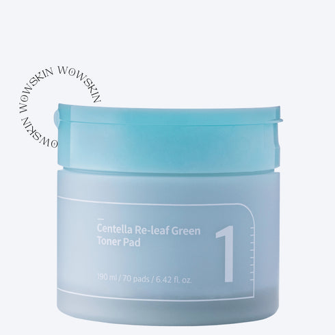 No. 1 Centella Re-leaf Green Toner Pad 190ml - WowSkin Romania