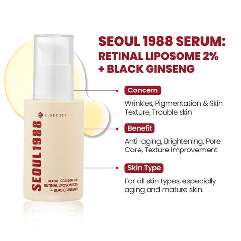 Retinal Liposome 2% + Black Ginseng 30ml - WowSkin Romania