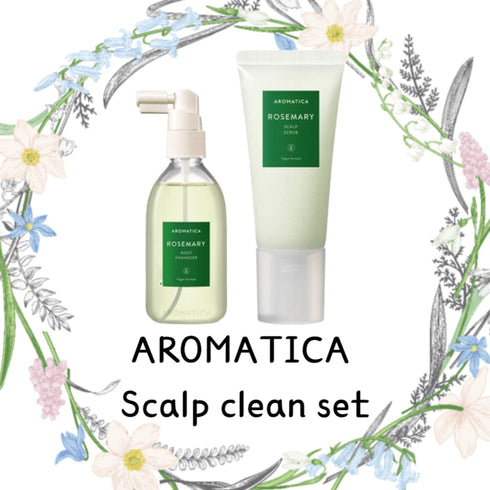 Setul Aromatica pentru scalp cu rozmarin include tratamente esențiale pentru curățare, exfoliere și calmare. Perfect pentru revitalizarea părului de la rădăcină.