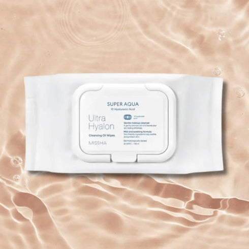 Super Aqua Ultra Hyalron Cleansing Oil Wipes - WowSkin Romania