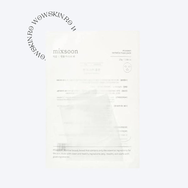 Centella Mask Pack  Experimentează puterea naturii cu masca facială Centella de la Mixsoon. Acest pachet de 25g este conceput pentru a-ți hrăni și calma pielea, fiind îmbogățit cu extract de Centella Asiatica, un ingredient recunoscut pentru proprietățile sale vindecătoare și regenerative. Această mască oferă o hidratare profundă, lăsând pielea catifelată și revigorată. Ideală pentru toate tipurile de piele, masca Centella este pasul perfect în rutina ta de relaxare și îngrijire.