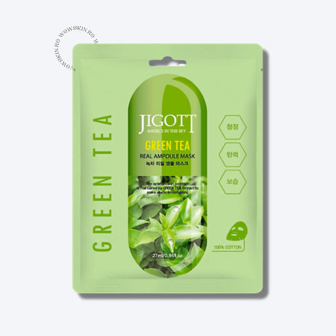 Green Tea Real Ampoule Mask - WowSkin Romania