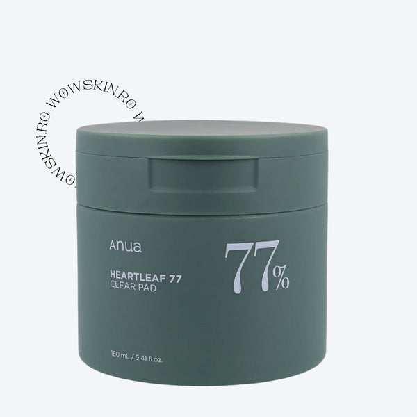 Anua Heartleaf 77% Toner Pad curăță delicat, calmează și reechilibrează pielea. Conține 77% extract de Heartleaf, ideal pentru ten sensibil sau iritat.