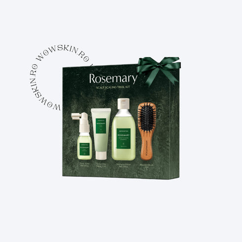 Aromatica Rosemary Scalp Trial Kit îți oferă o rutină completă pentru detoxifierea și îngrijirea scalpului. Ideal pentru testarea produselor naturale anti-sebum și anti-mătreață.