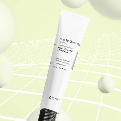 Îmbunătățește elasticitatea pielii cu The Retinol 0.1 Cream COSRX, tratament eficient anti-aging cu toleranță crescută. Perfect pentru ten sensibil în rutina de seară. wowskin.ro