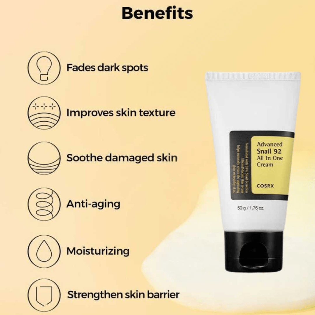 Cosrx Advanced Snail All in One Cream – varianta tub 50g, hidratantă și regenerantă