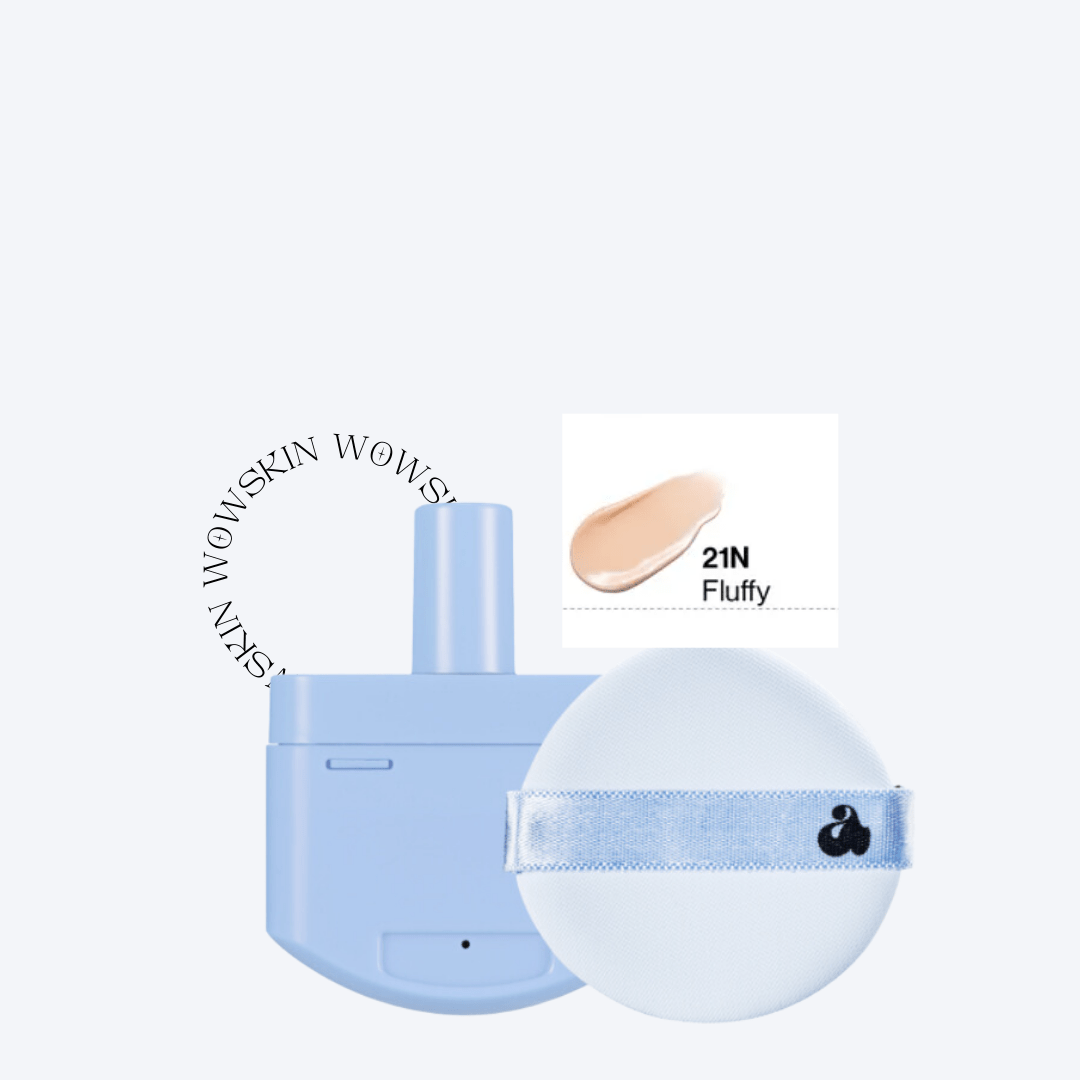 Babe Skin Baby Blue Cushion RE - FEEL + Puff - WowSkin Romania