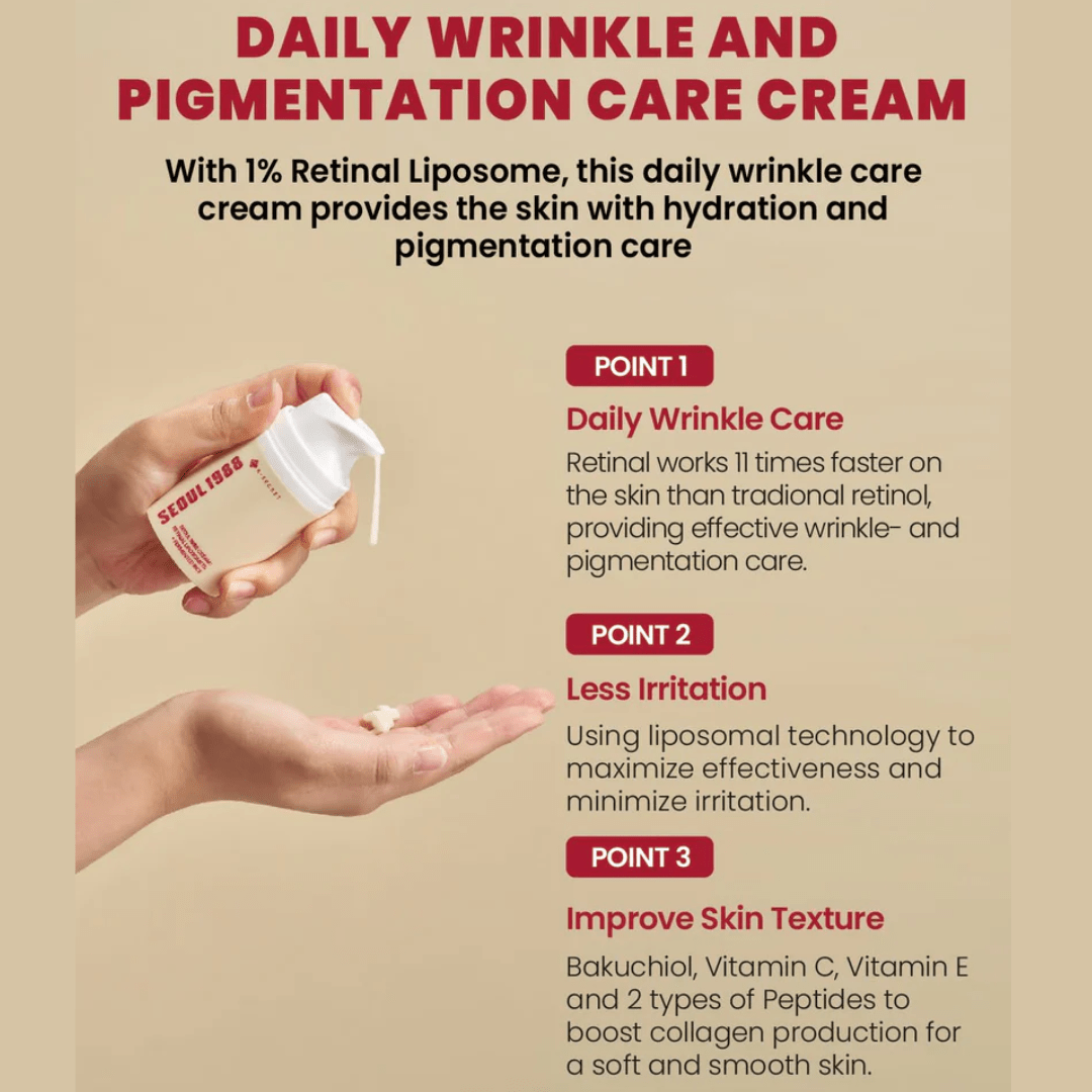 Cream : Retinal Liposome 1% + Fermented Rice, 50 ml - WowSkin Romania