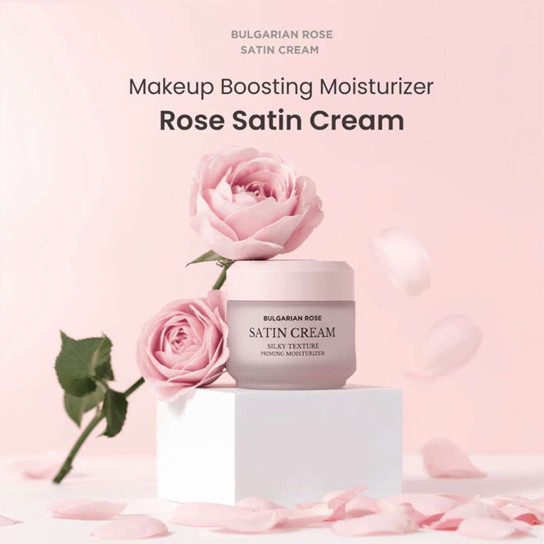 Crema cu apa de trandafir, Bulgarian Rose Satin Cream - WowSkin Romania