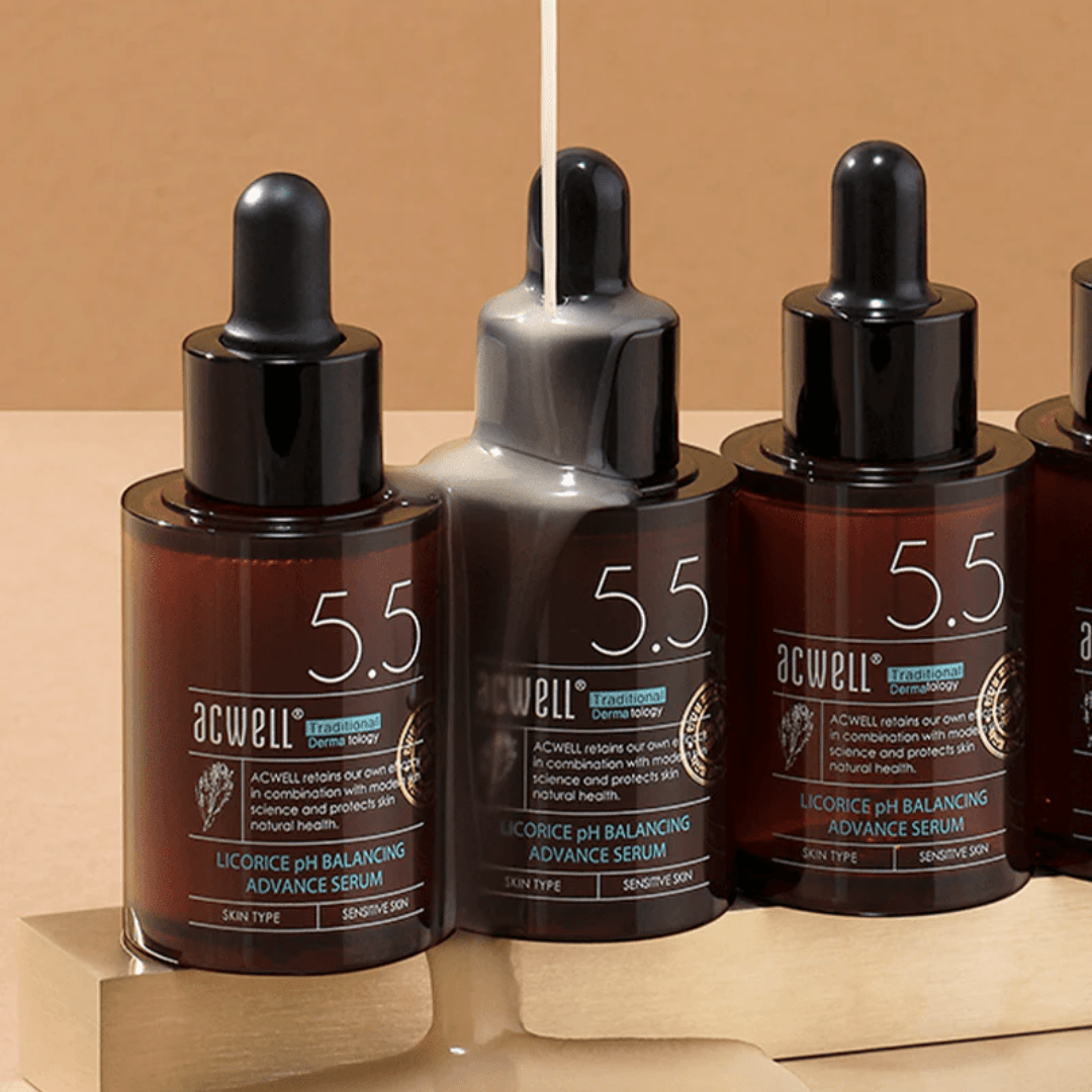 Acwell Licorice Advance Serum hidratează și corectează nuanța neuniformă a tenului, fără iritații. Ser ușor, ideal pentru luminozitate și calmare zilnică.