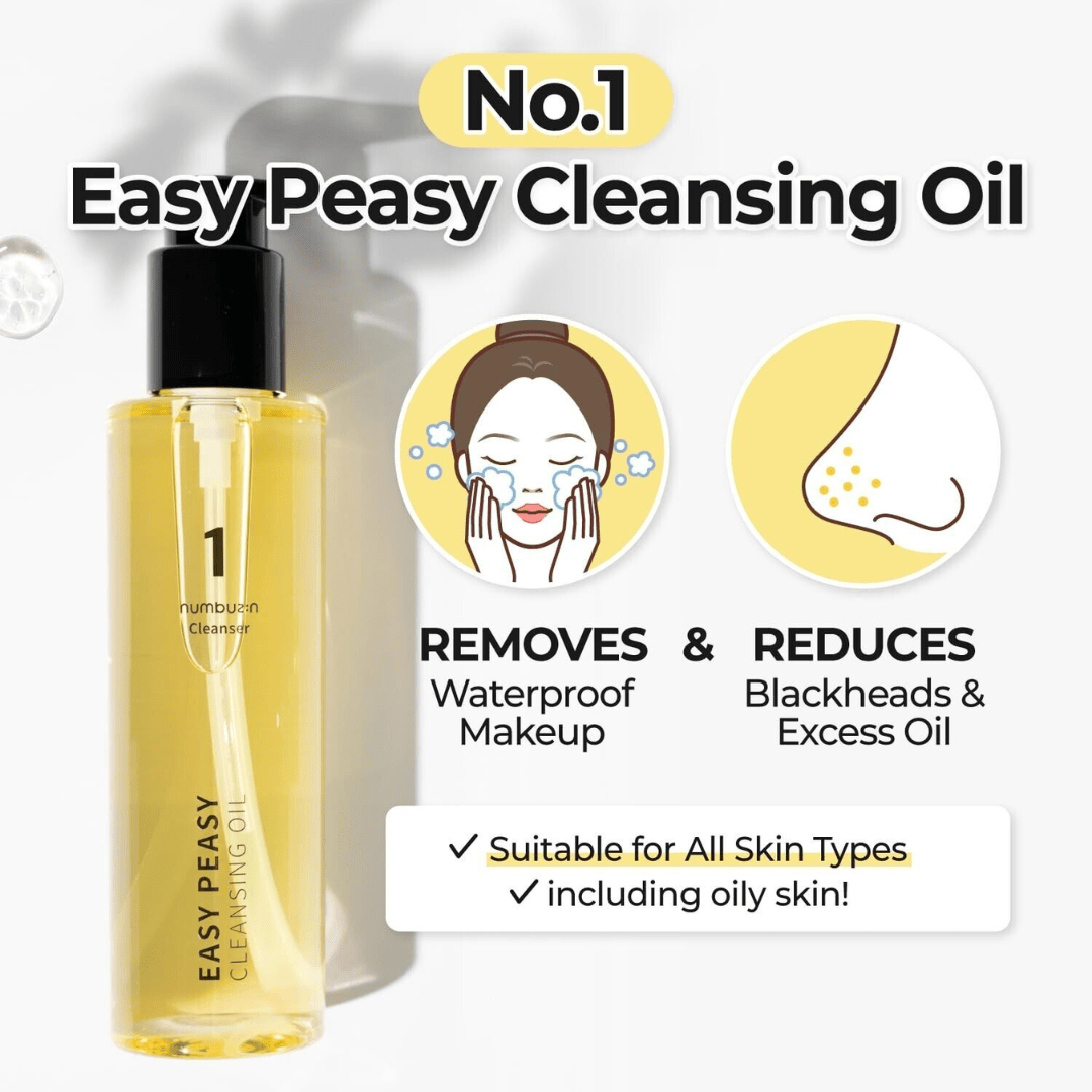 No.1 Easy Peasy Cleansing Oil, 200 ml - WowSkin Romania
