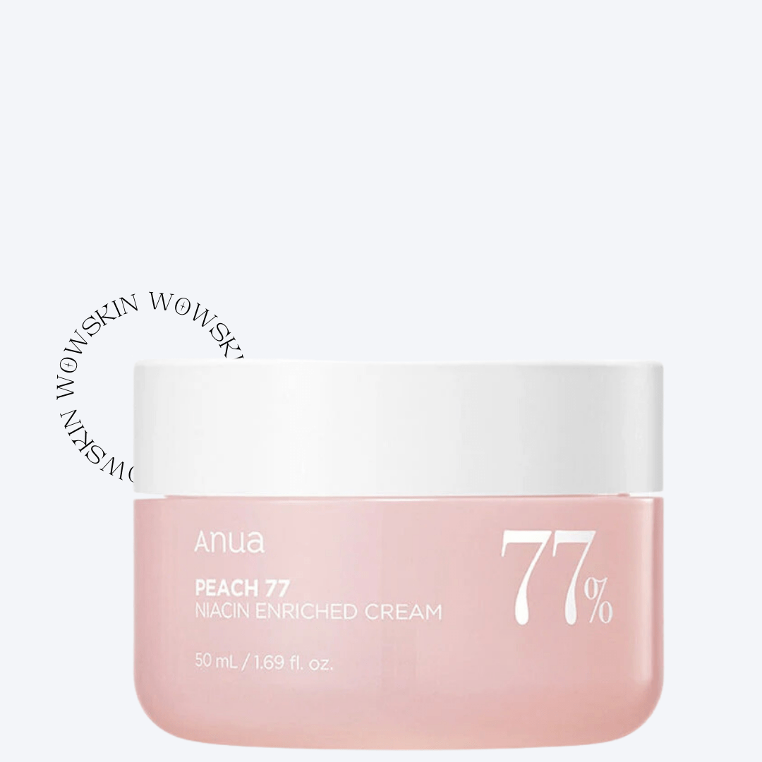 Cremă hidratantă cu 77% extract de piersică și niacinamidă pentru un ten luminos.
Anua Peach 77 Enriched Cream uniformizează nuanța pielii și reduce petele pigmentare. WowSkin Romania
