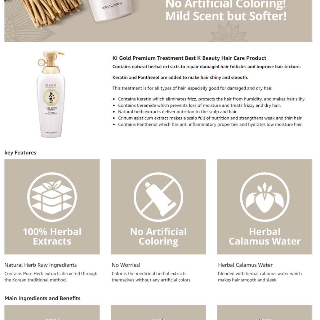  Tratamentul premium Daeng Gi Meo Ri Ki Gold într-un ambalaj generos de 500 ml oferă o îngrijire intensivă și profund nutritivă pentru păr. Creat pe baza unei formule brevetate și a metodelor tradiționale coreene, acest tratament conține extracte din plante medicinale orientale care ajută la repararea și întărirea firului de păr. Acest produs este un aliat excelent pentru cei care se confruntă cu păr deteriorat, uscat sau predispus la cădere, asigurând hidratare, fortificare și o strălucire sănătoasă.