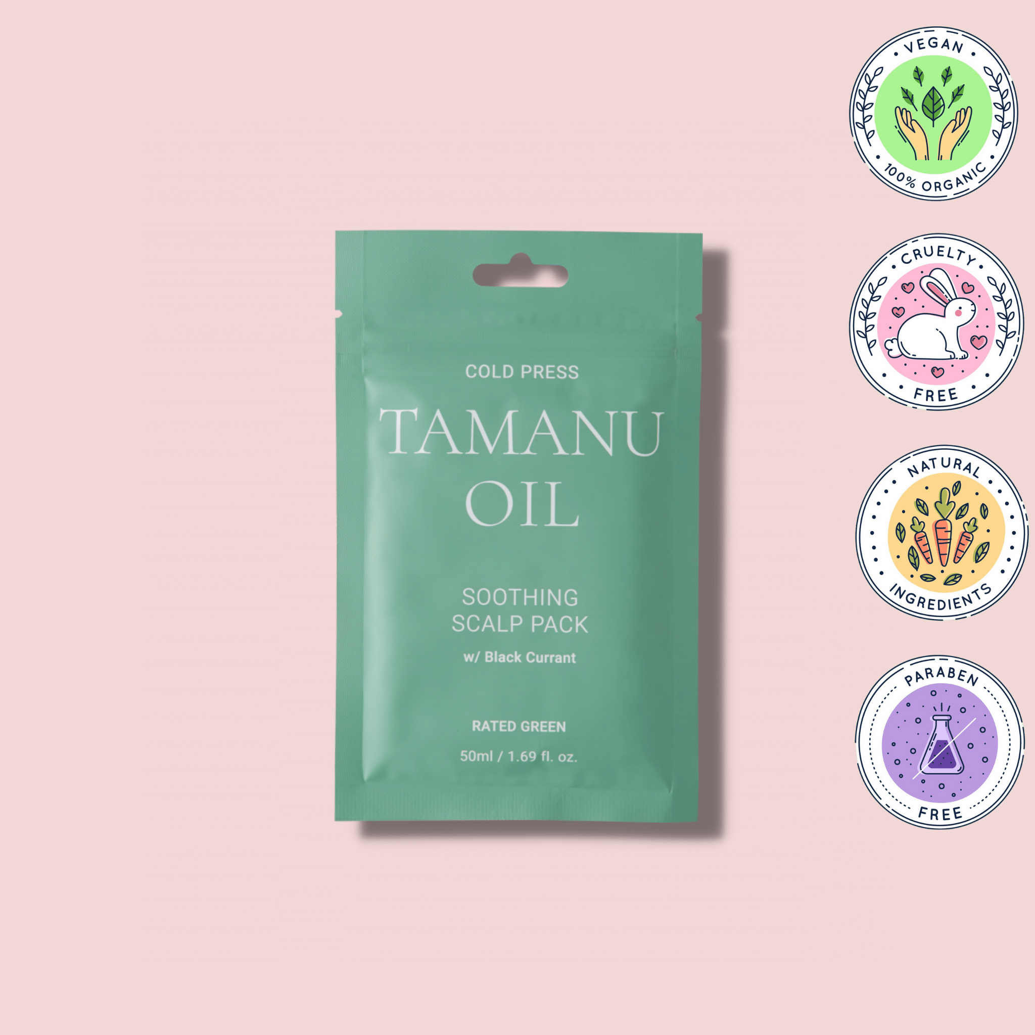 Rated Green Cold Press Tamanu Oil Soothing Scalp Pack