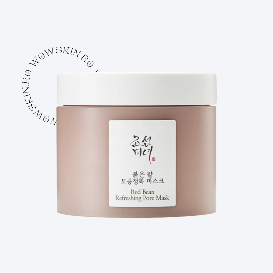  Beauty of Joseon Red Bean Refreshing Pore Mask reduce vizibil porii și curăță în profunzime tenul gras. Formula cu extract natural de fasole roșie matifiază și reîmprospătează pielea. wowskin.ro