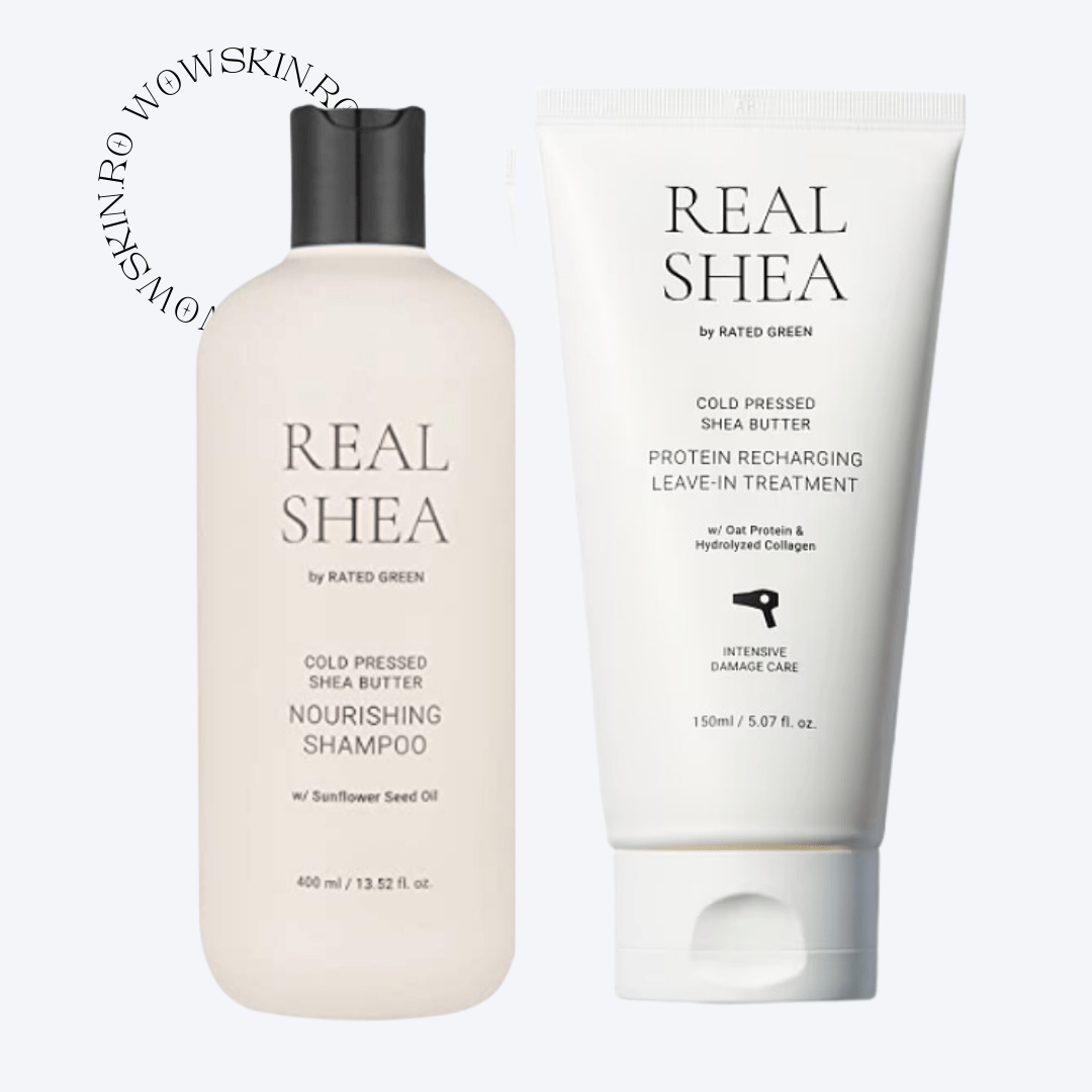 Set de sampon si tratament cu unt de shea, Real Shea Kit - WowSkin Romania